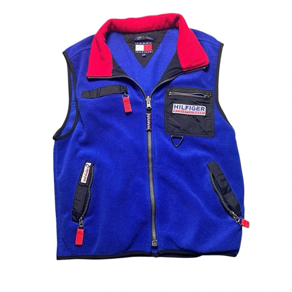 Vintage 90s Tommy Hilfiger Athletic Gear THA Series 2 Vest Men’s Large Fleece